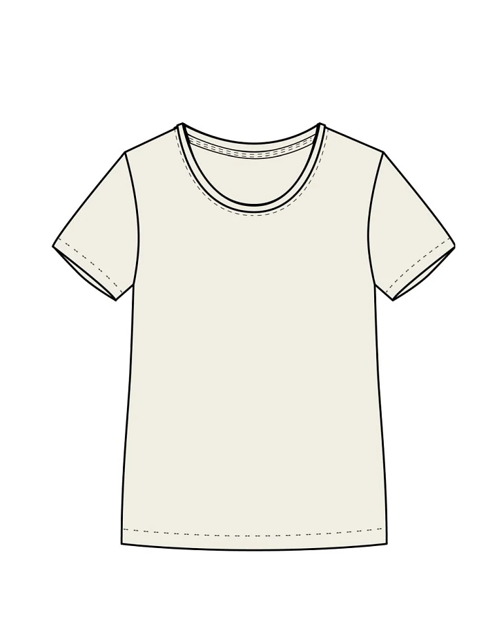 Rikke Linen Tee Cream L