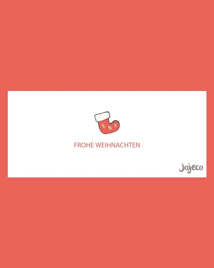 Gutschein Frohe Weihnachten Strumpf Rot 40€