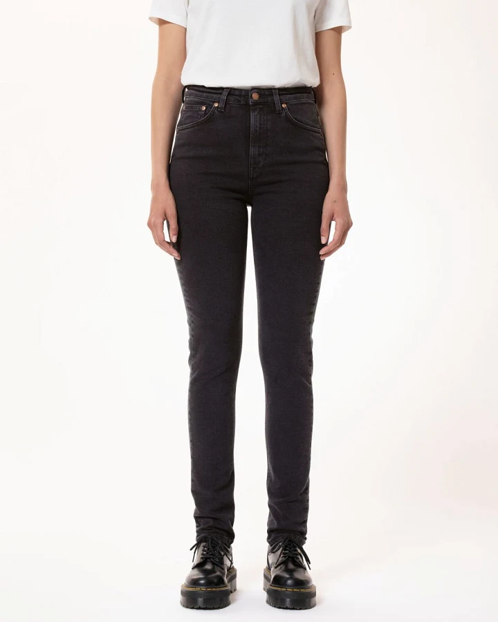 Hightop Tilde High Waist Jeans - Black Coal 28/28