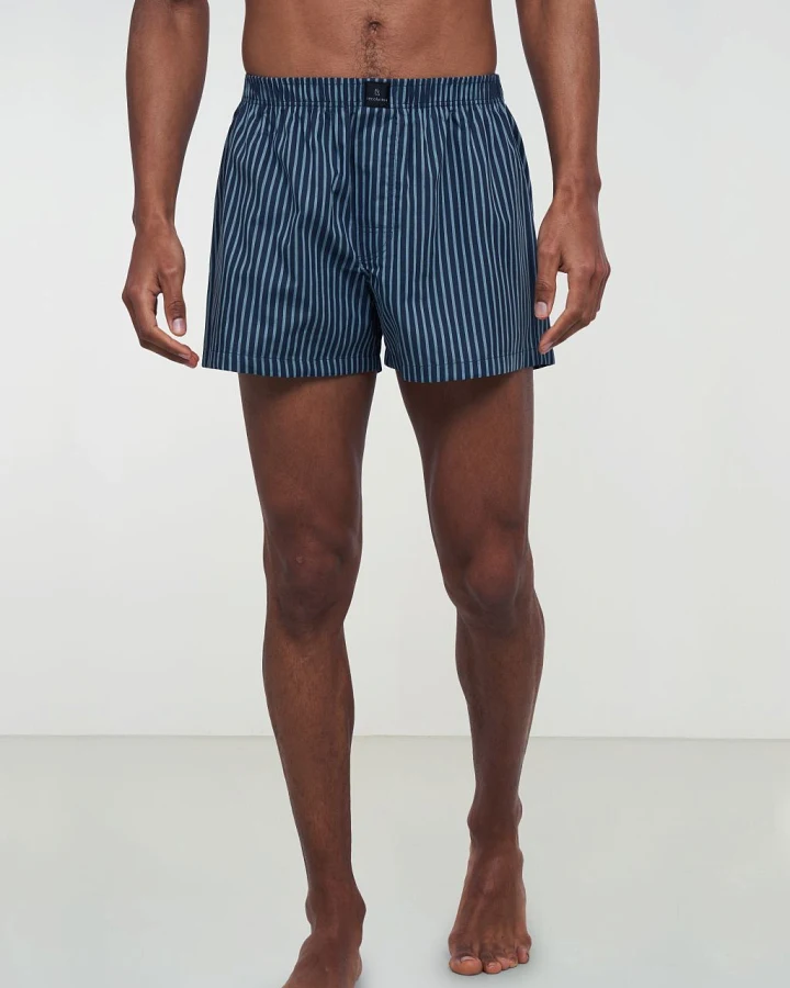 Amargo Stripes Boxershorts - Bio-Baumwolle Navy S