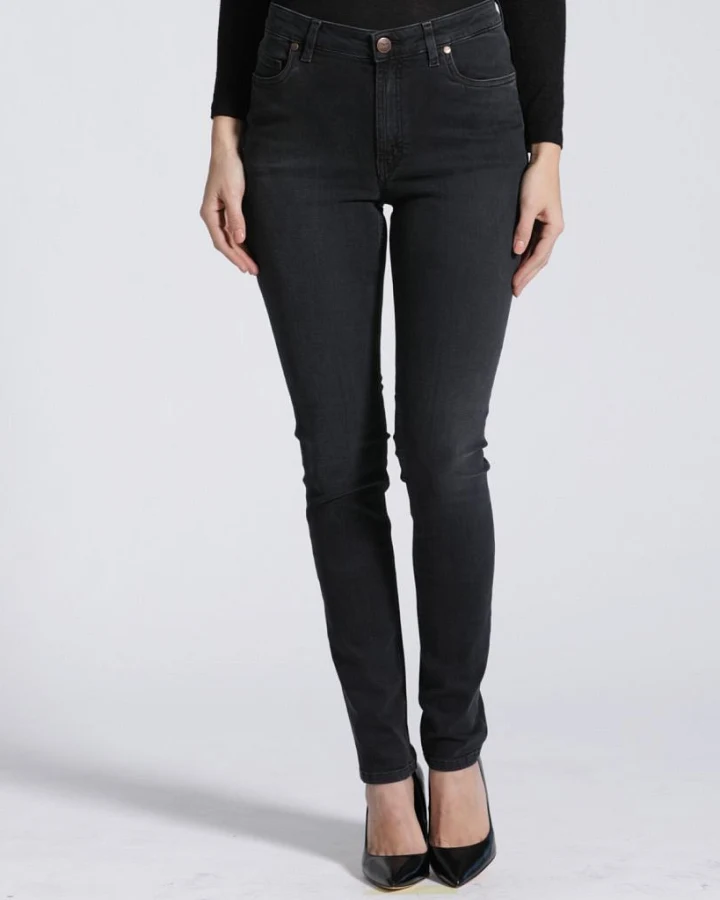 Hanna Skinny Highwaist Raven Black 34