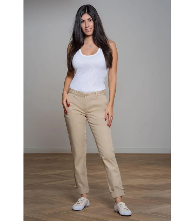 Laina Chino Slim Fit Sports Beige 42