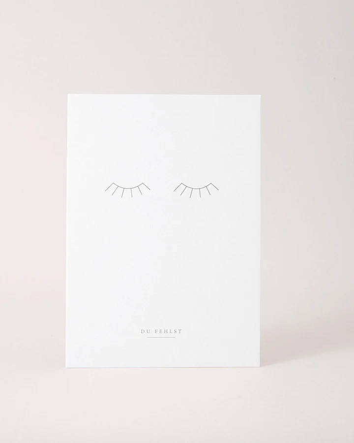 Postkarte A6 Du Fehlst #2
