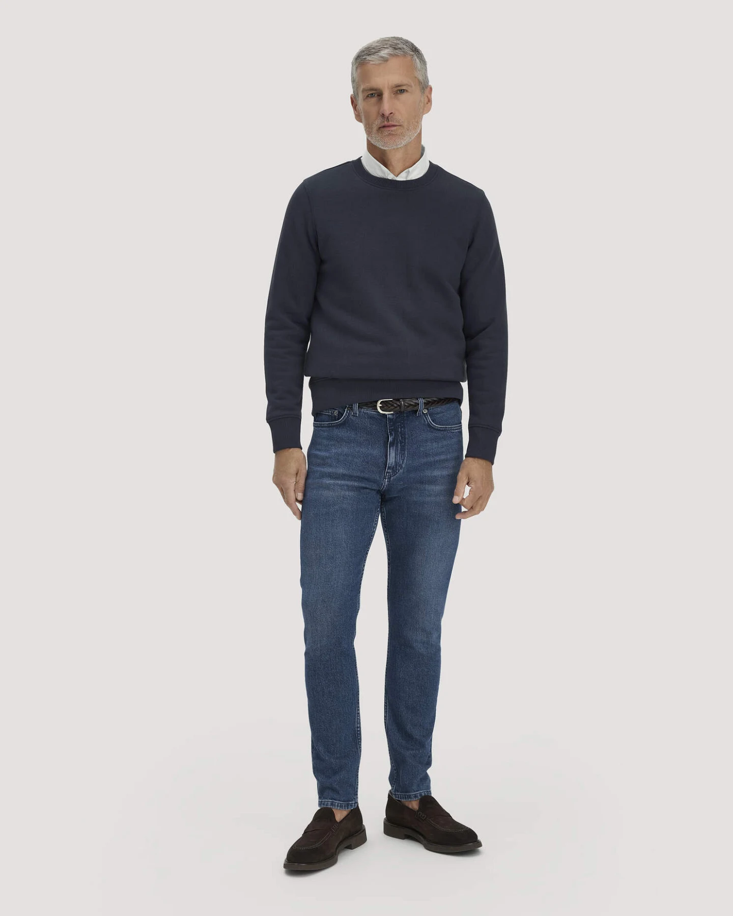 hessnatur Herren Sweatshirt Regular BETTERRECYCLING aus Bio-Baumwolle - blau - Größe XXL – Ansicht 2