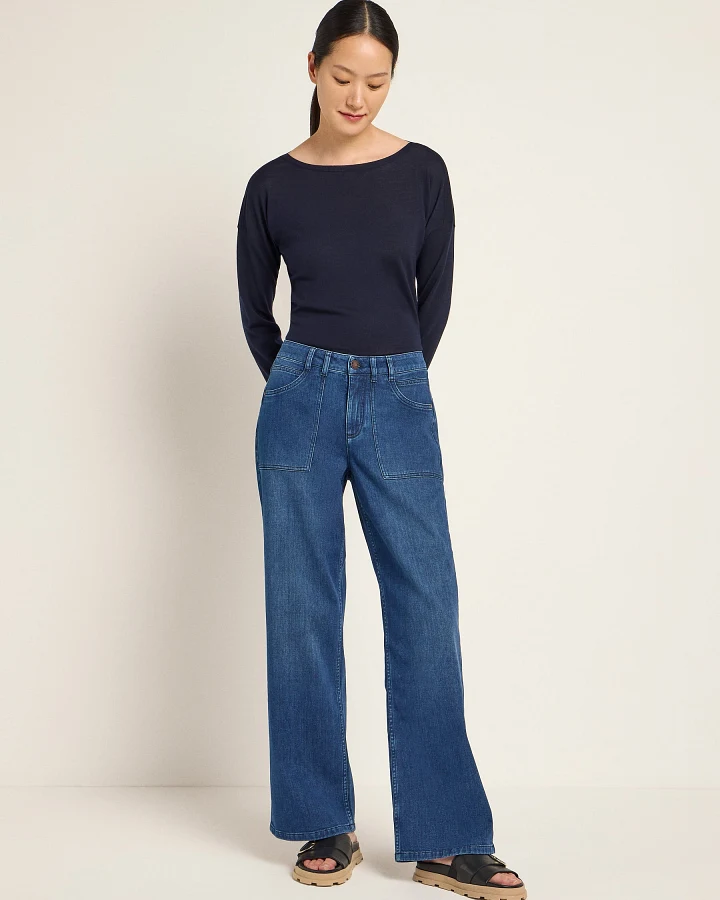 Relaxed Jeans mit aufgesetzten Taschen (GOTS)
