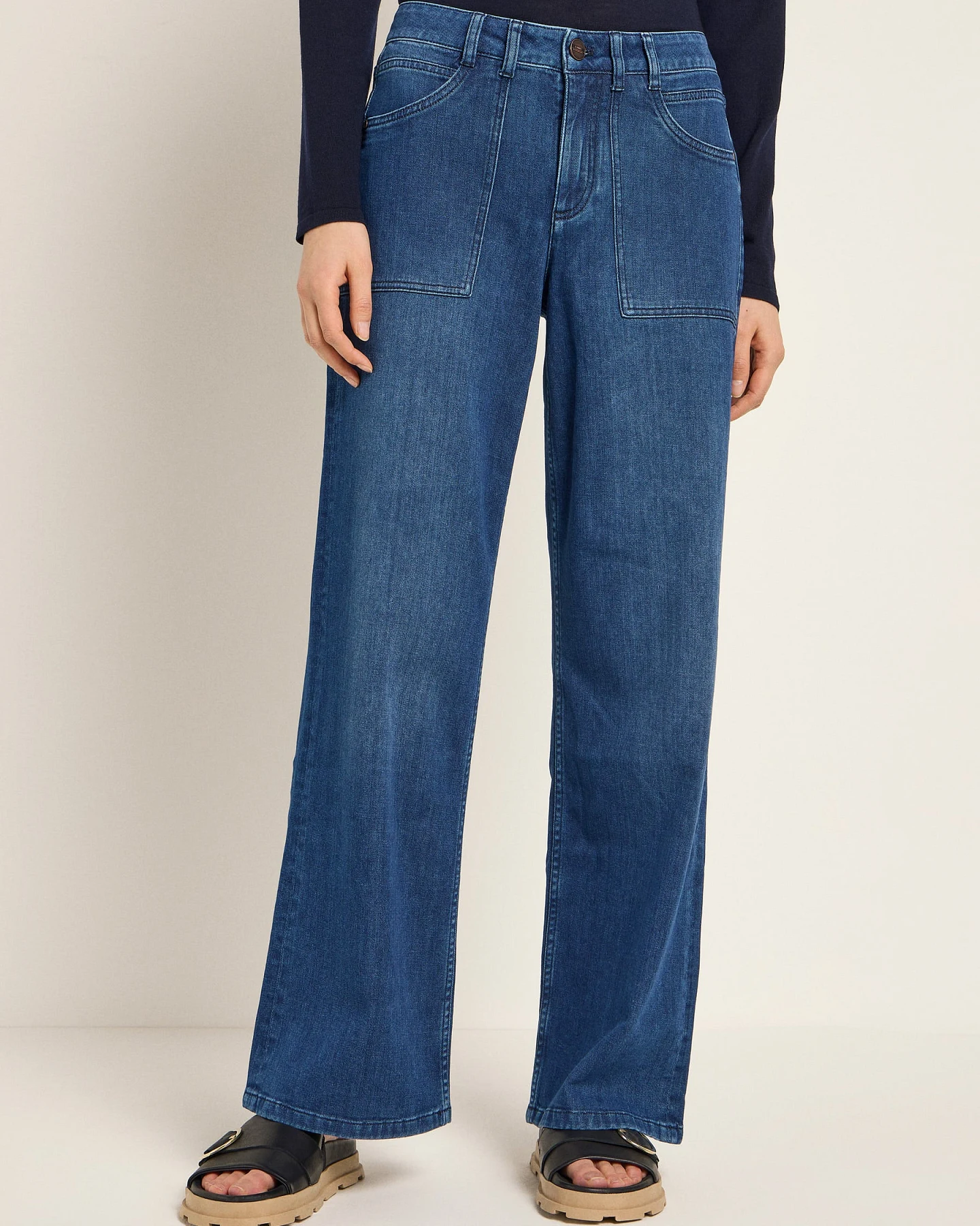 Relaxed Jeans mit aufgesetzten Taschen (GOTS) – Ansicht 2