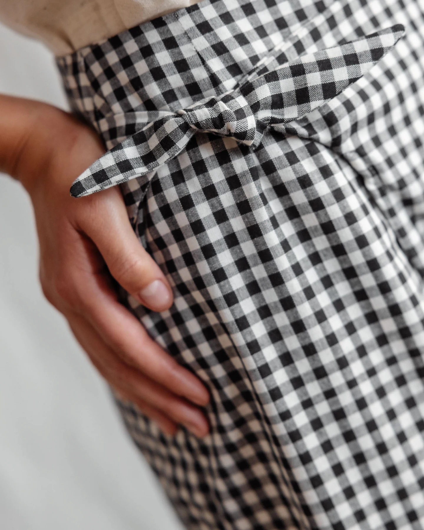 Jyoti - Fair Works Damen vegan Wickelrock Tanvi Check – Ansicht 2