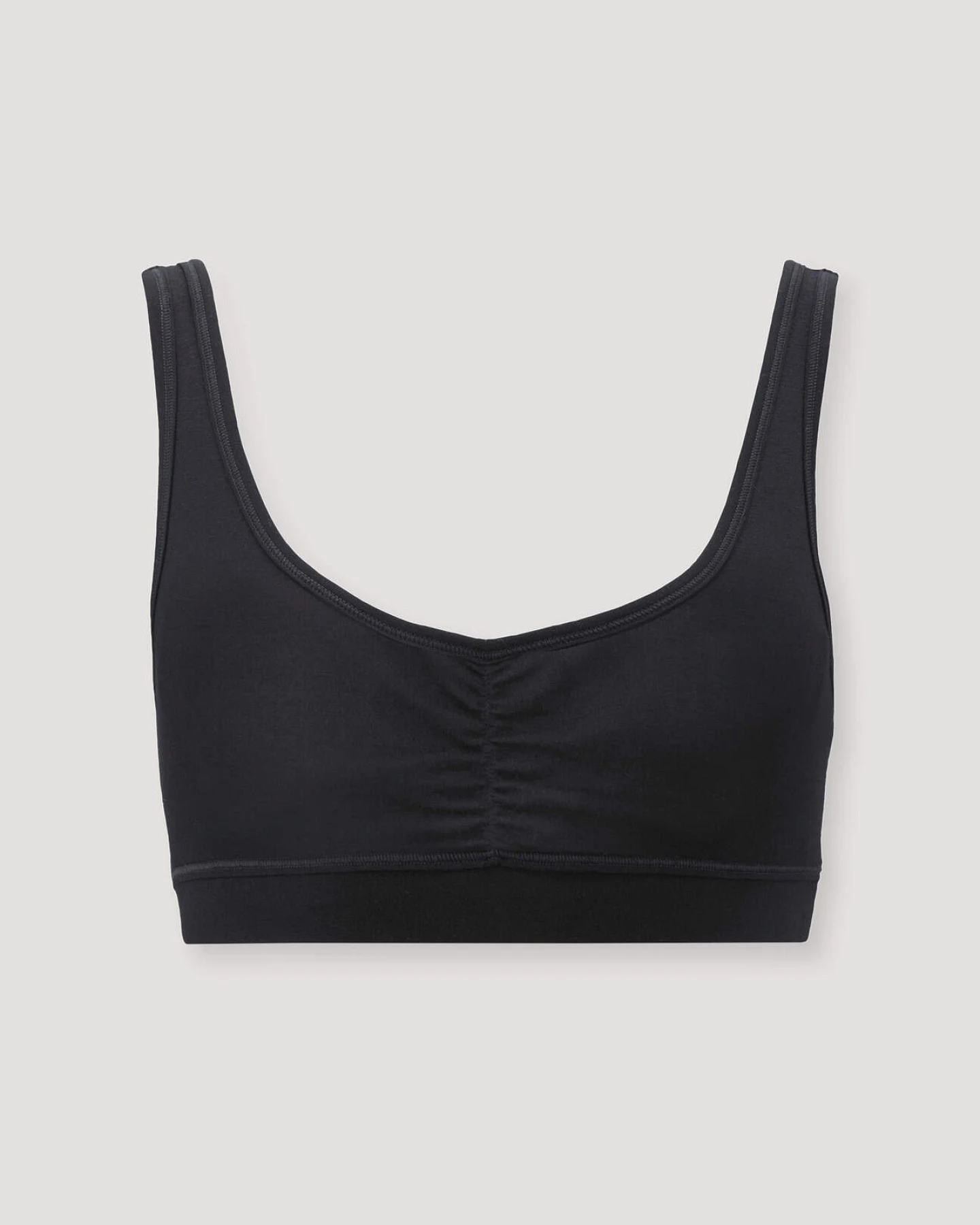 hessnatur Damen Bustier PURE BALANCE aus Bio-Baumwolle und TENCEL™ Modal - schwarz - Größe 40 – Ansicht 3