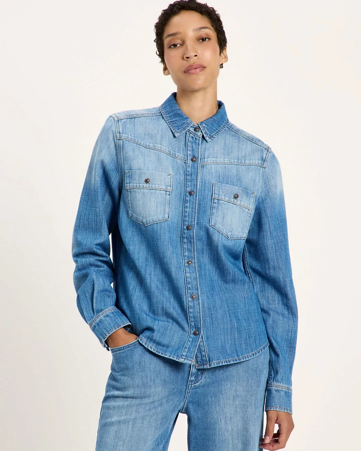 Vorbestellung - Jeansbluse (GOTS)