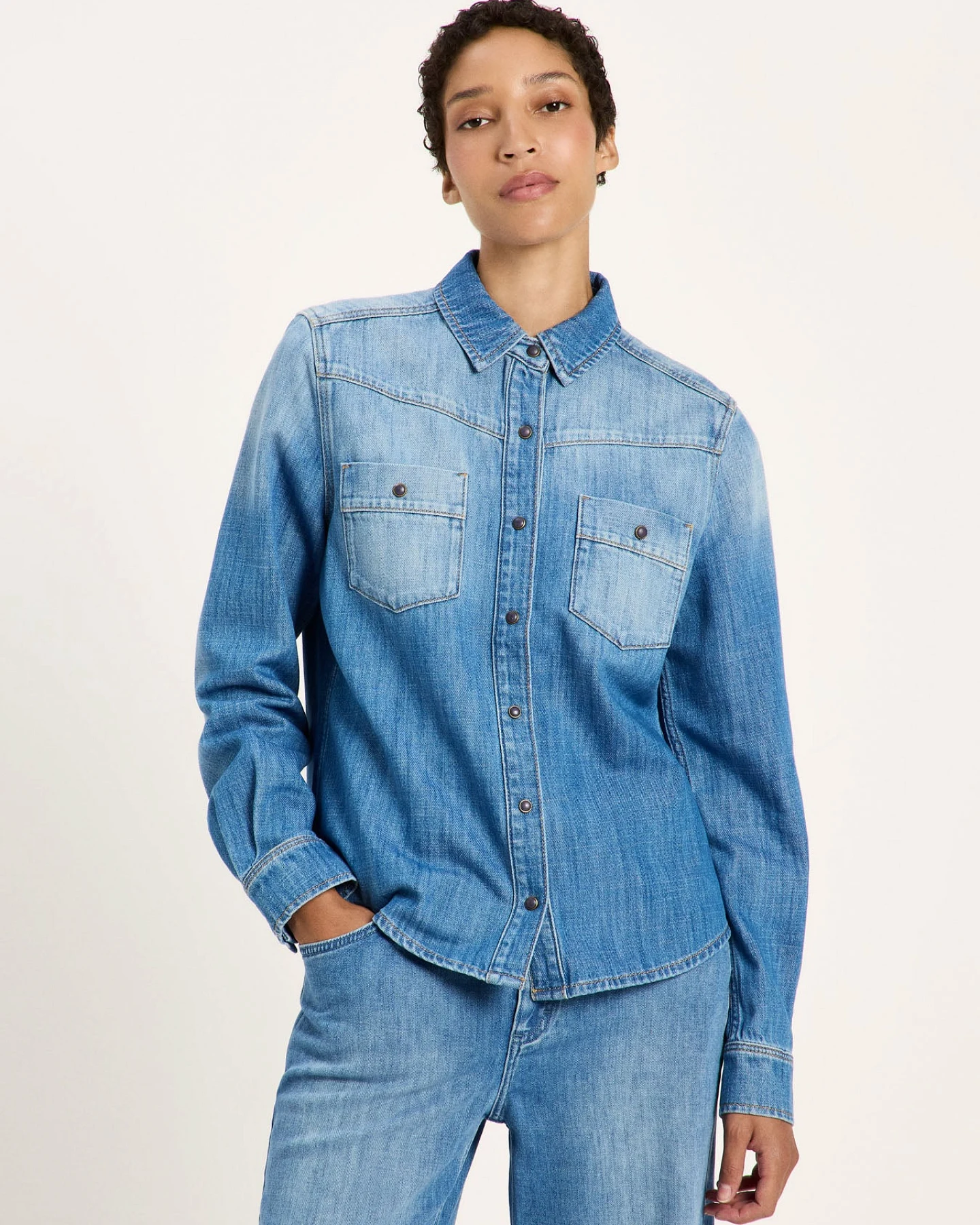 Jeansbluse (GOTS) – Ansicht 3