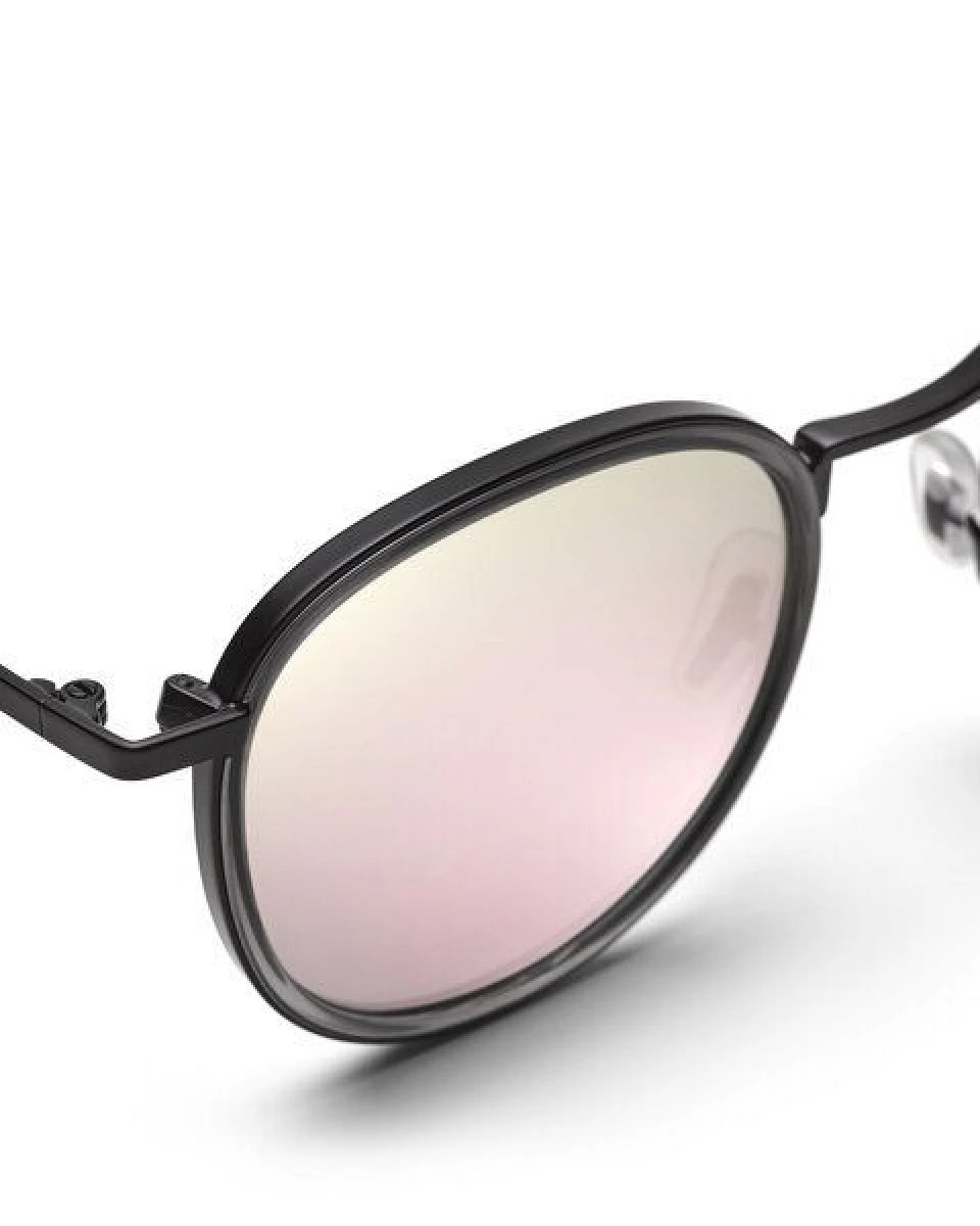 TAKE A SHOT Runde Sonnenbrille aus Edelstahl mit ECO Acetate - Ada Kollektion – Ansicht 4