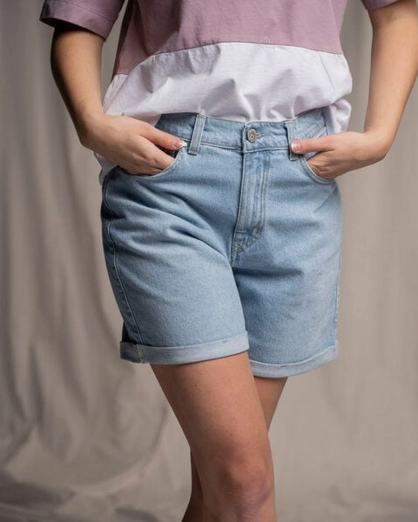 Vresh Clothing Stev - Jeans-Shorts aus Biobaumwolle – Ansicht 4