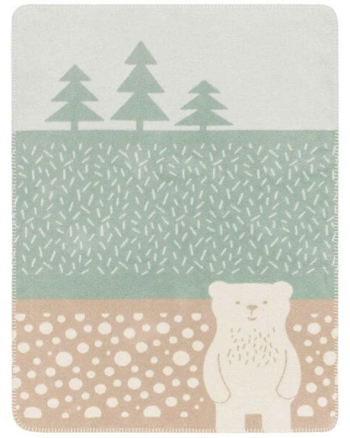 David Fussenegger Babydecke Velours "Bärenwald" 75 x 100, aus Recycling-Baumwolle