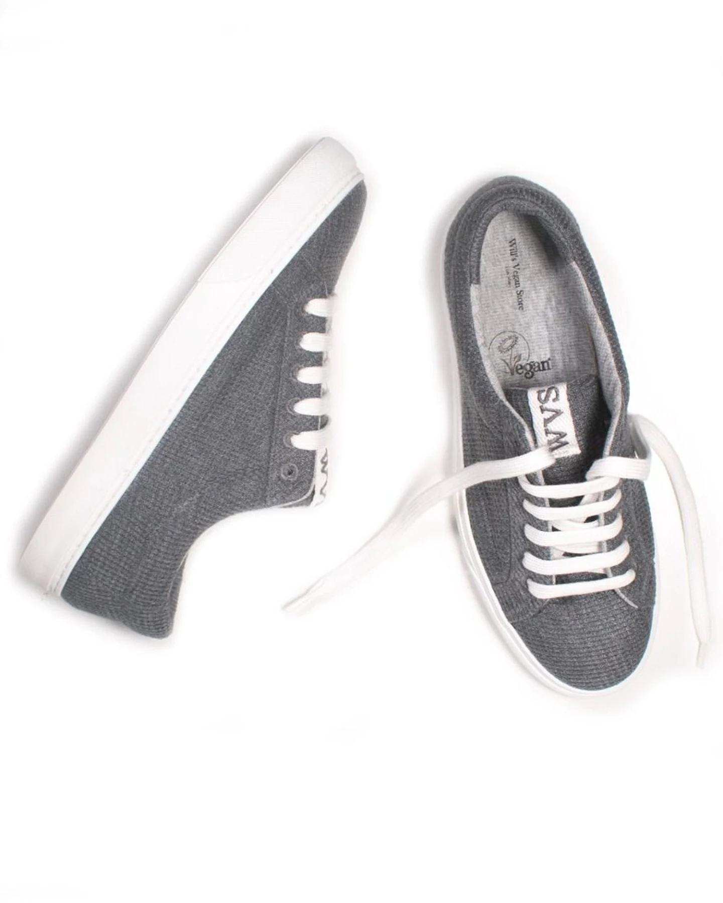Will's Vegan Store Herren vegan Sneakers Ldn Biologisch Abbaubar Grau – Ansicht 2