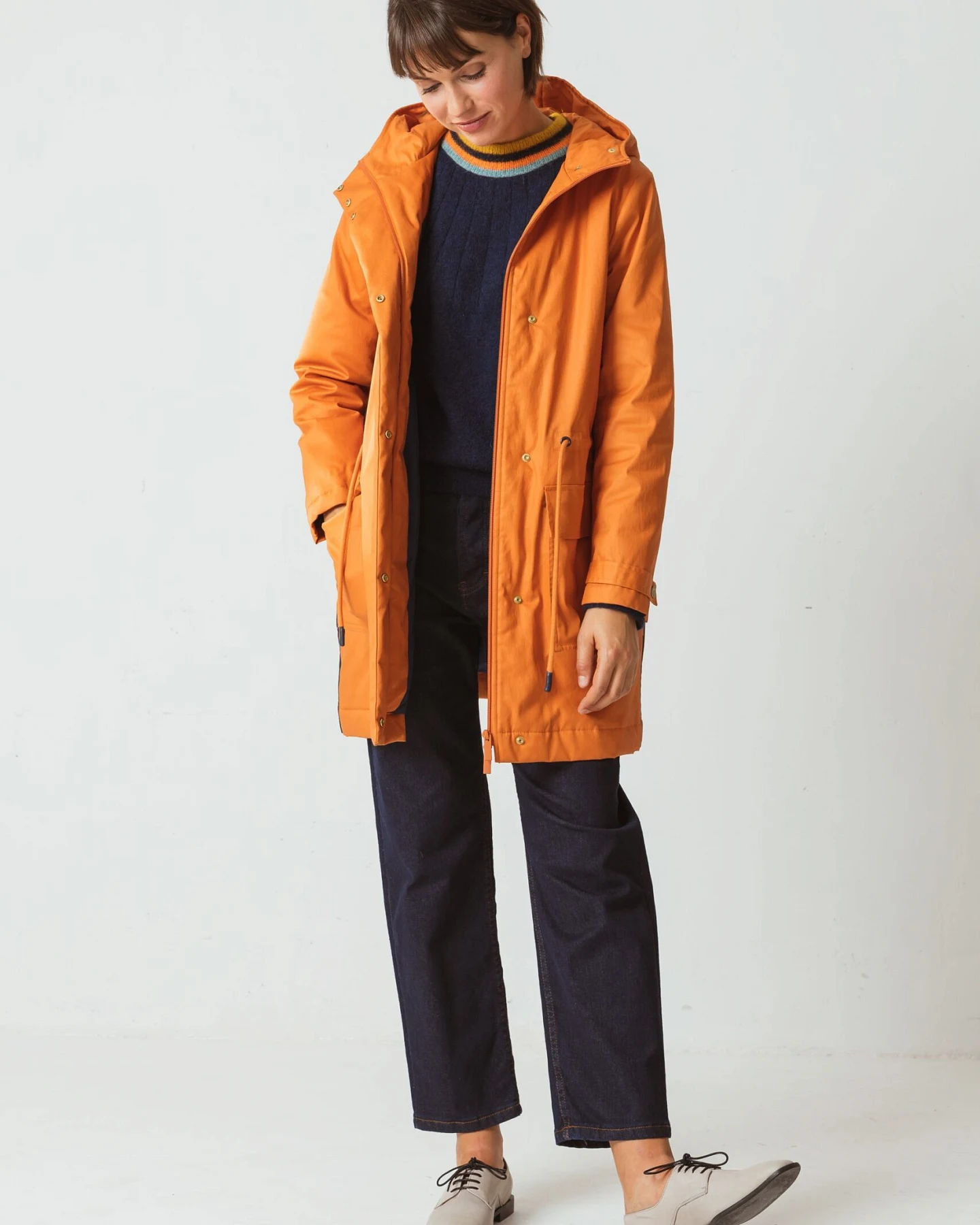 SKFK Damen vegan Jacke Maitane Orange – Ansicht 2