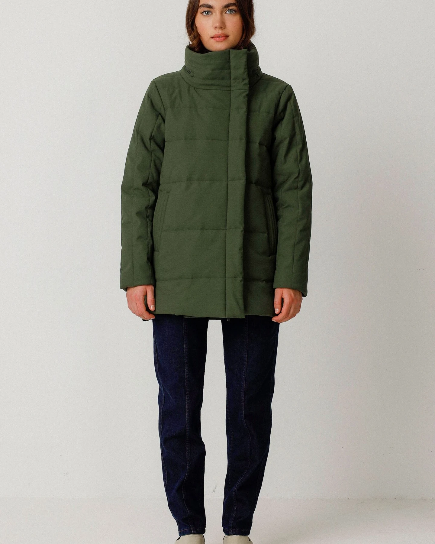 SKFK Damen vegan Jacke Inuntze Grün – Ansicht 2