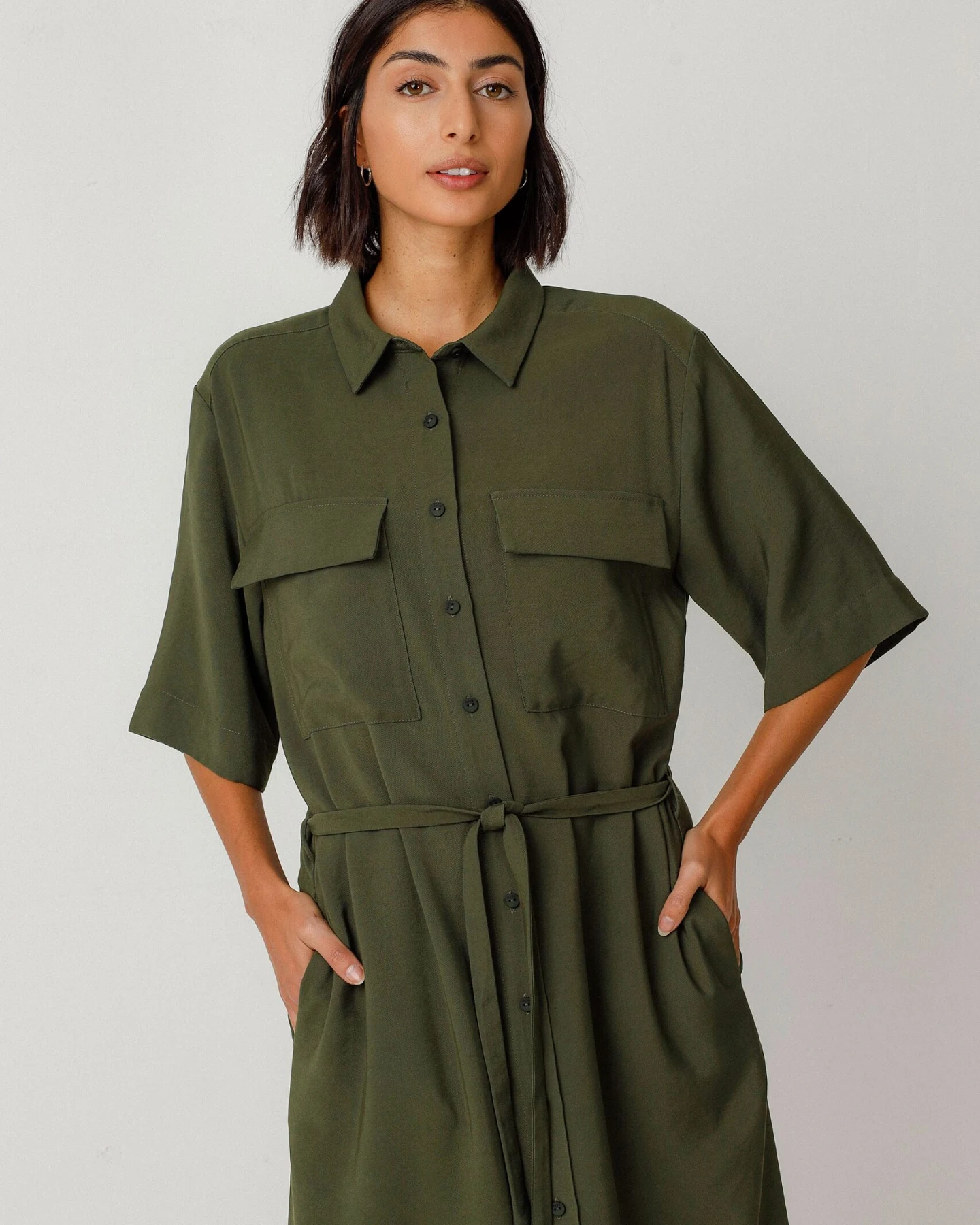 SKFK Damen vegan Kleid Danele Green – Ansicht 2