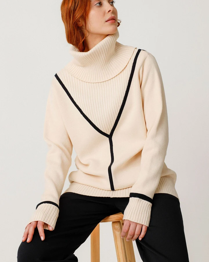 SKFK Damen vegan Pullover Onintze Beige