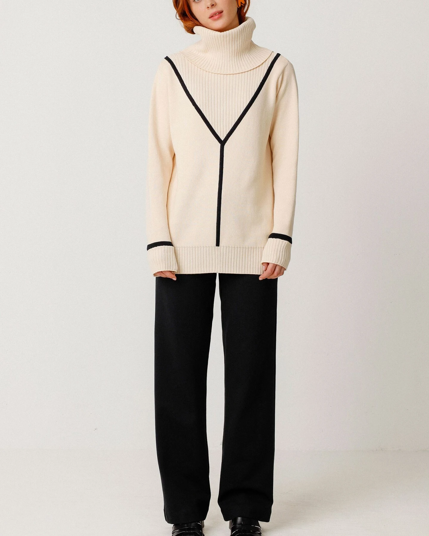 SKFK Damen vegan Pullover Onintze Beige – Ansicht 2