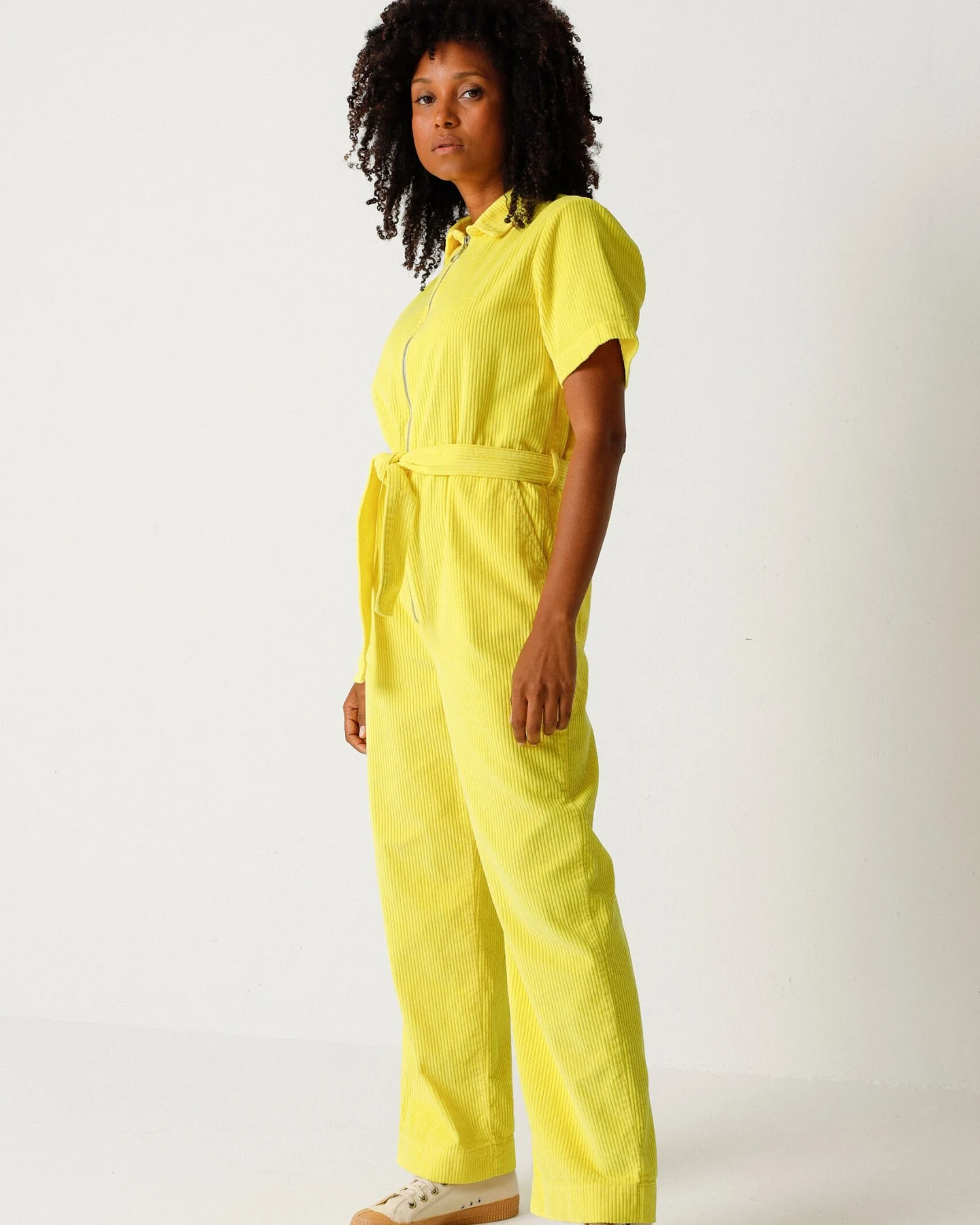 SKFK Damen vegan Jumpsuit Igarne Gelb – Ansicht 2