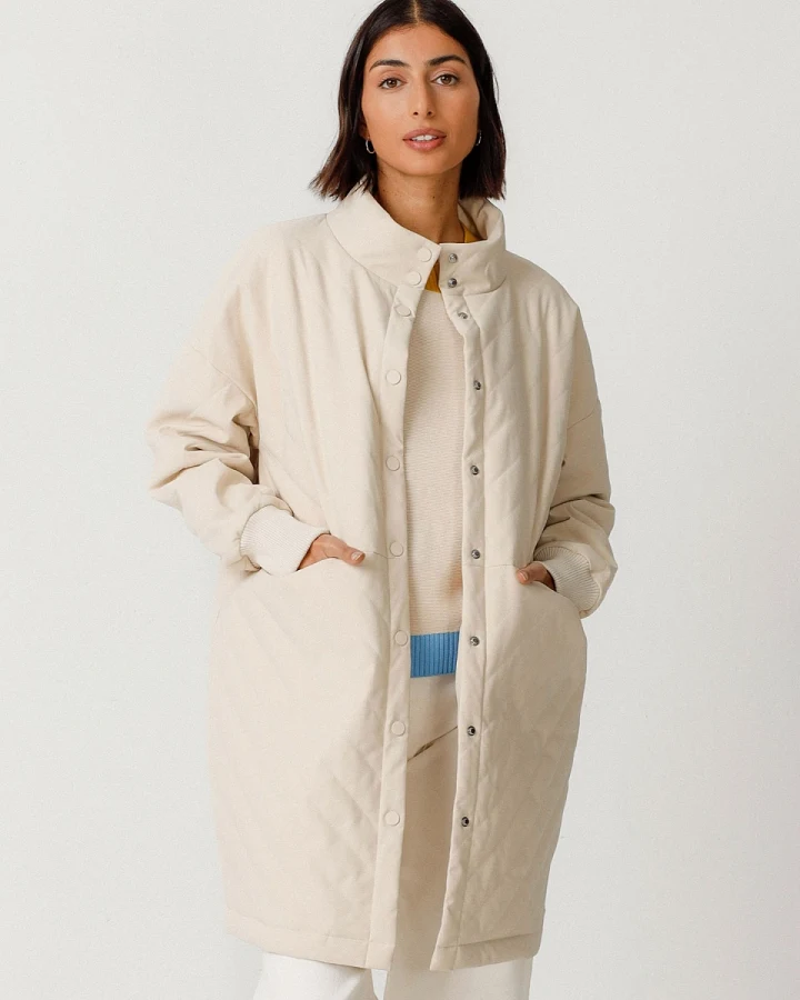 SKFK Damen vegan Mantel Nile Beige