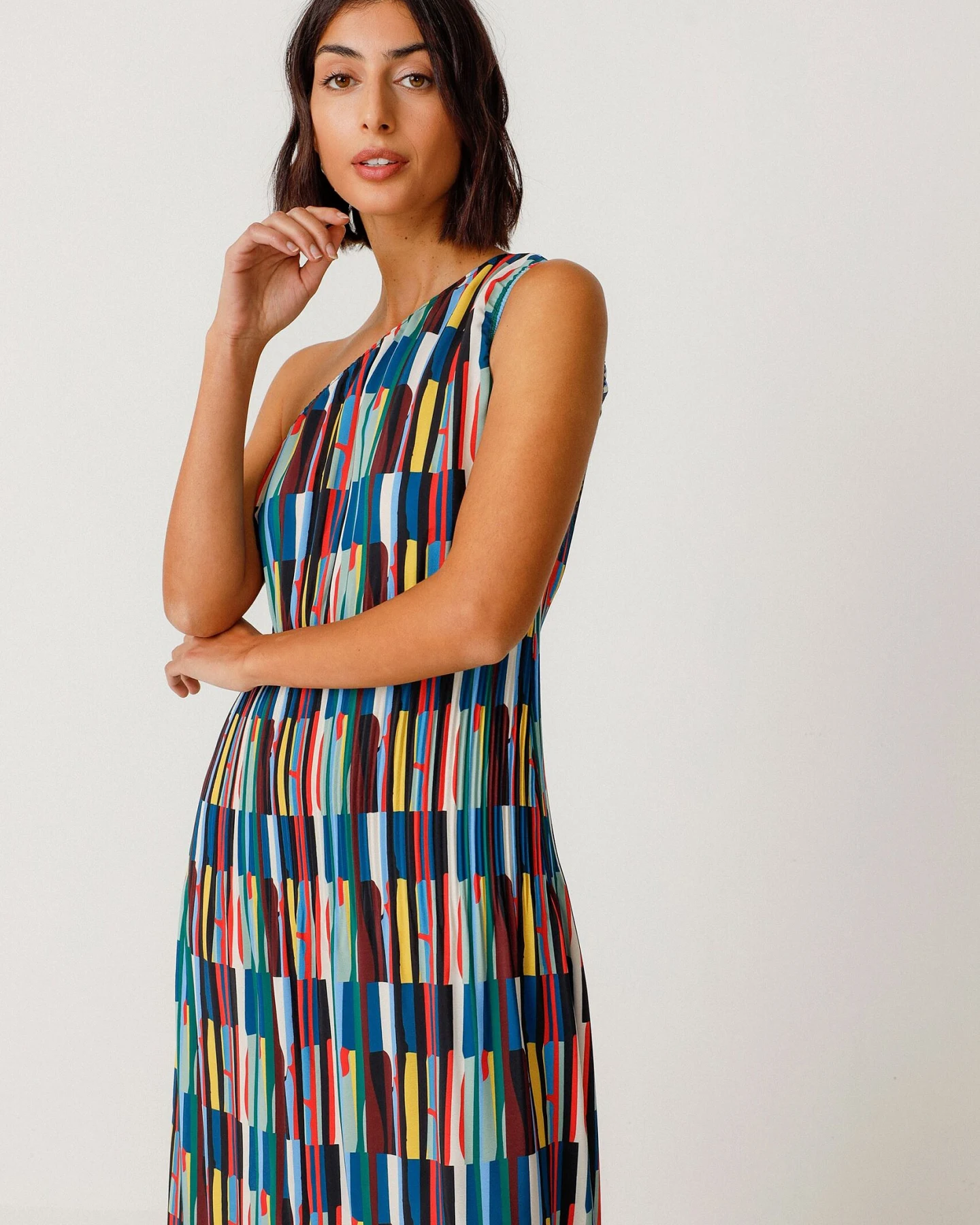 SKFK Damen vegan Kleid Eder Mehrfarbig – Ansicht 2