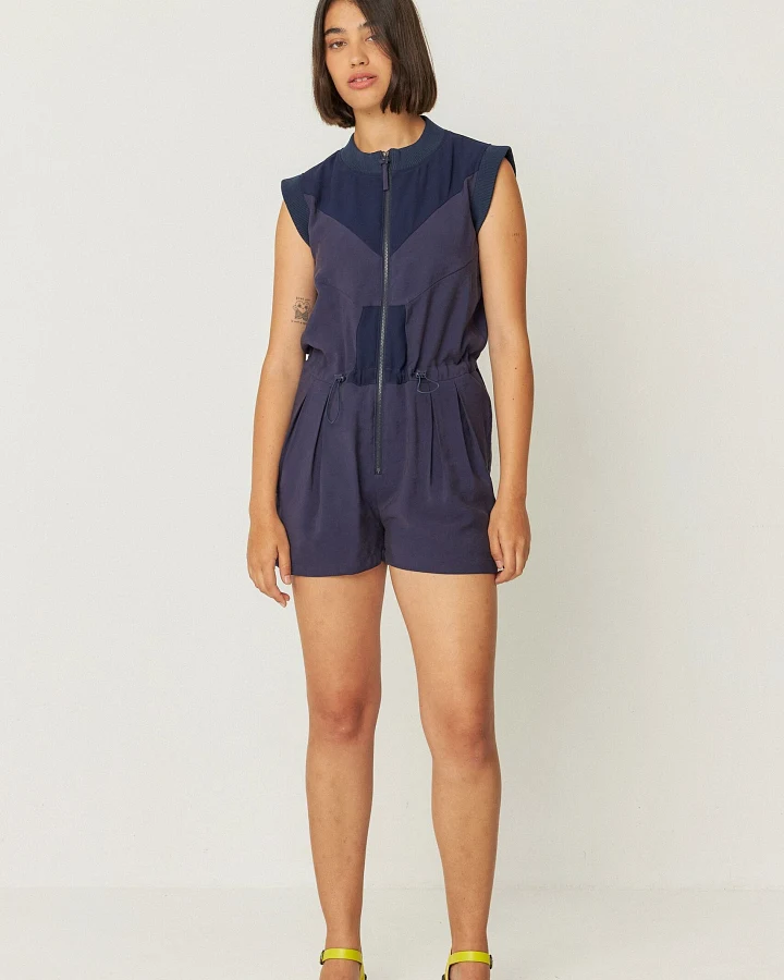 SKFK Damen vegan Jumpsuit Short Irati Marineblau