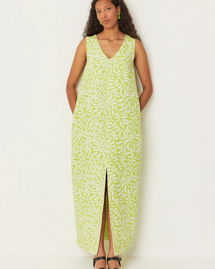 SKFK Damen vegan Kleid Gabriela Grün