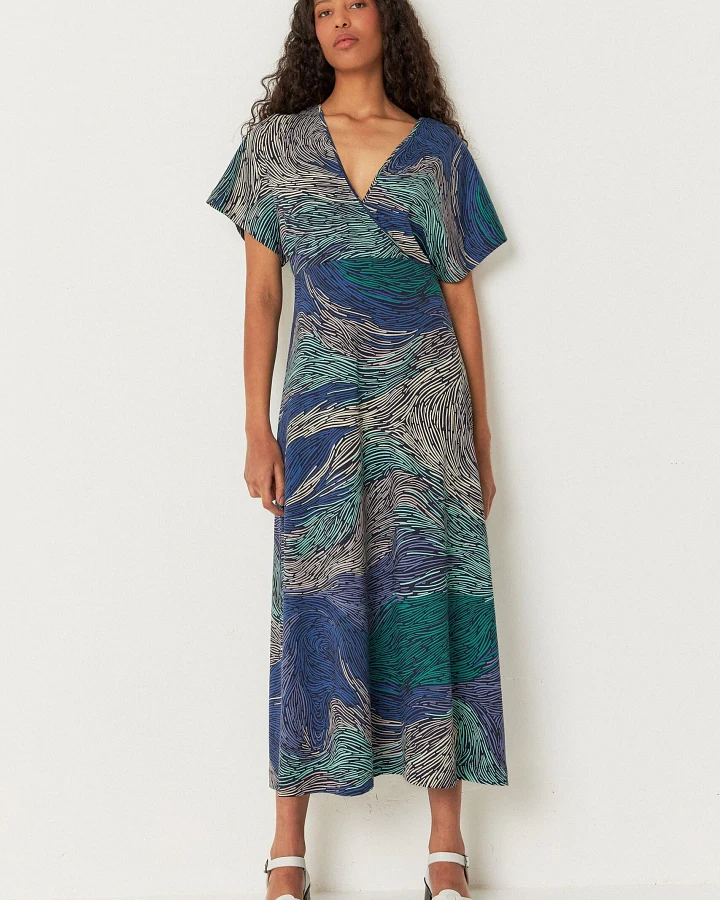 SKFK Damen vegan Kleid Leire Mehrfarbig