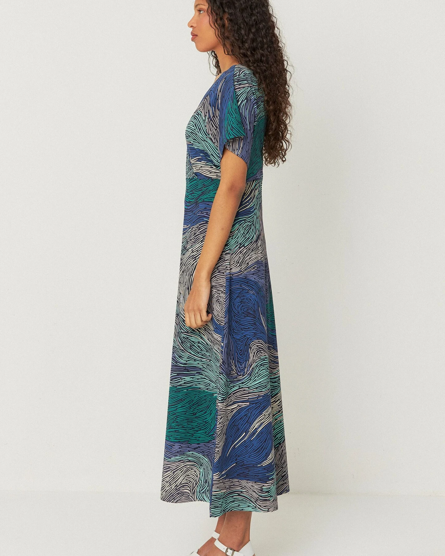 SKFK Damen vegan Kleid Leire Mehrfarbig – Ansicht 2