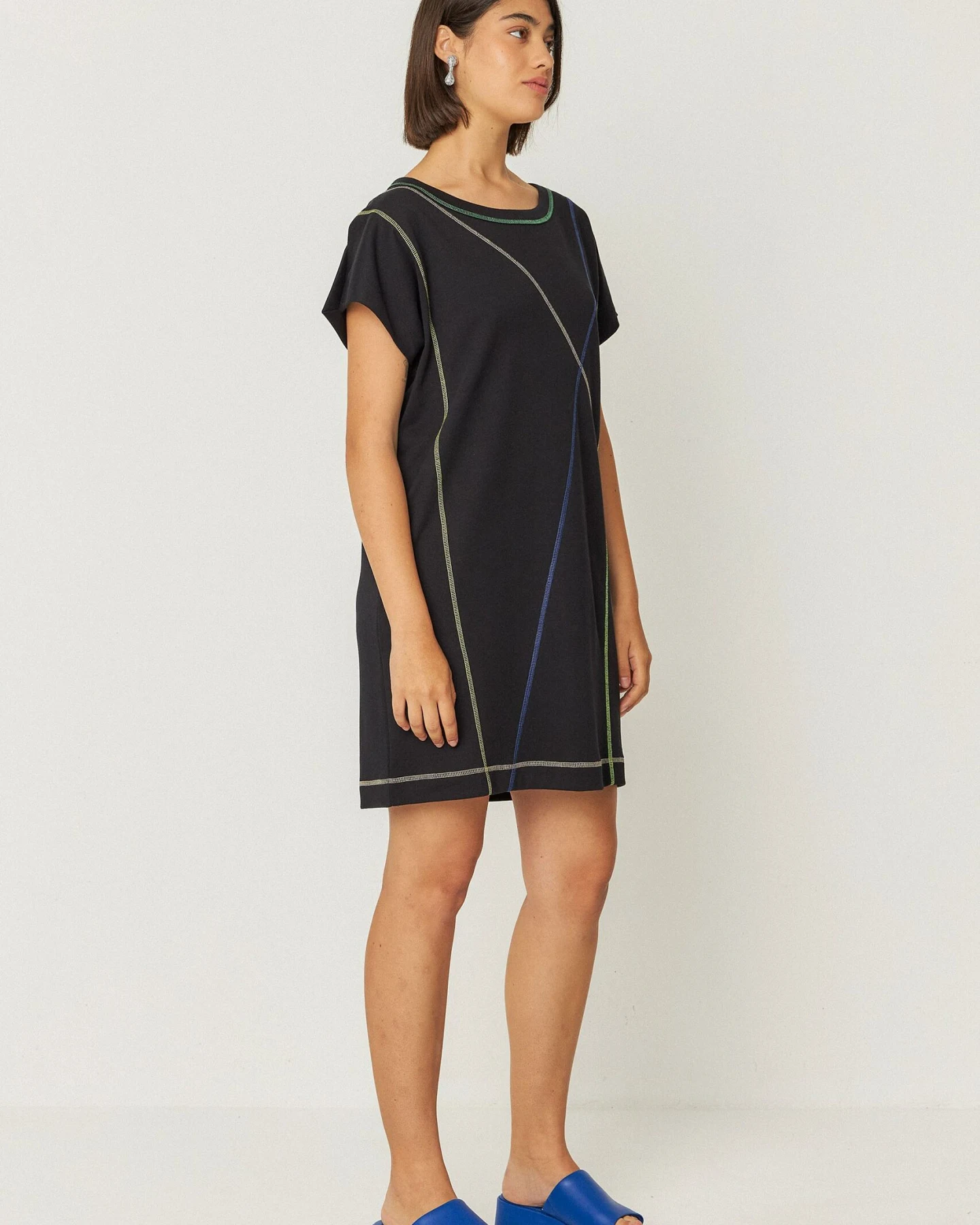 SKFK Damen vegan Kleid Kalare Schwarz – Ansicht 2
