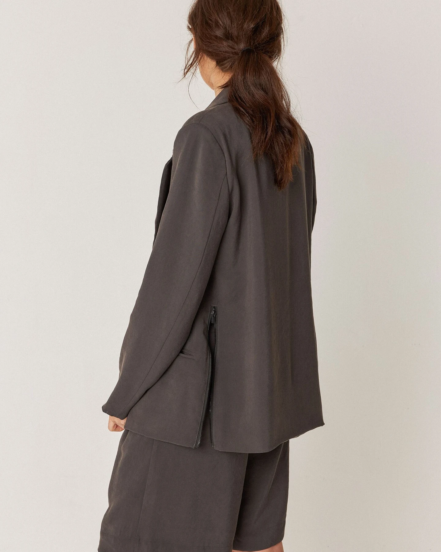 SKFK Damen vegan Blazer Mati Gray – Ansicht 2