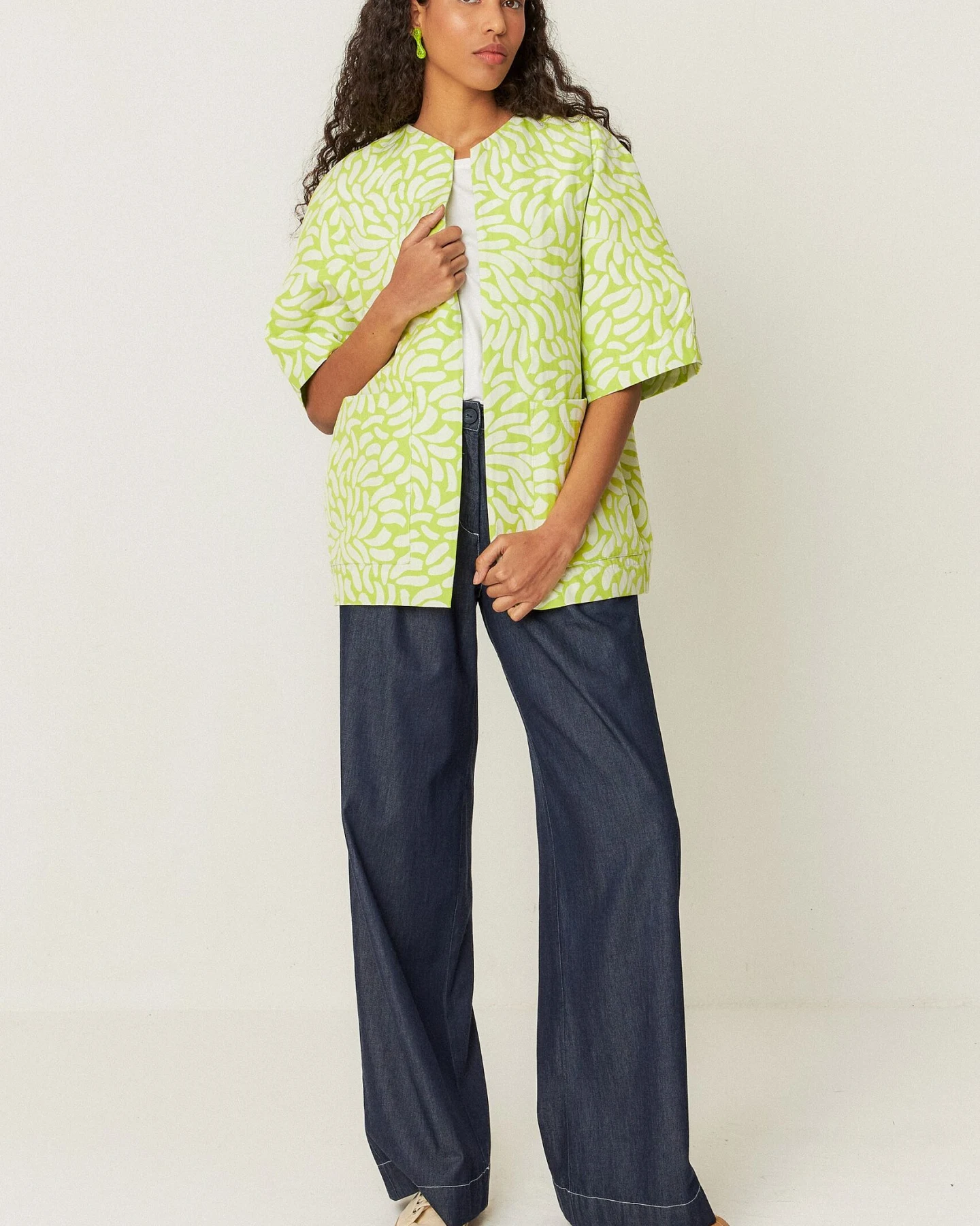 SKFK Damen vegan Blazer Kanala Gelb – Ansicht 2