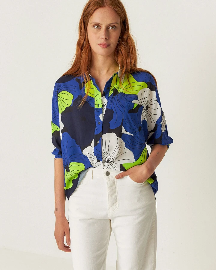 SKFK Damen vegan Shirt Mattina Mehrfarbig