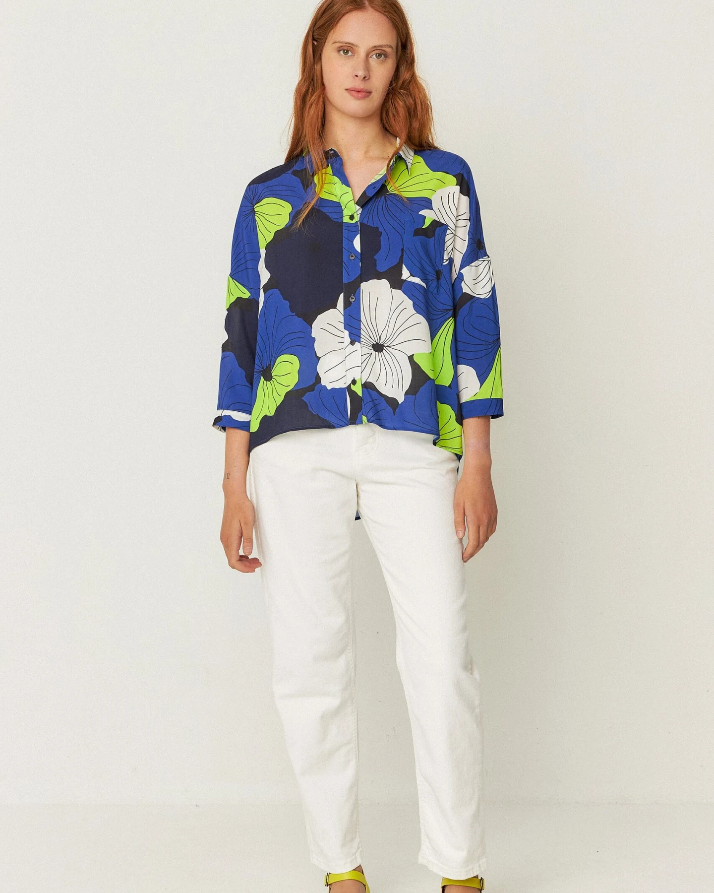 SKFK Damen vegan Shirt Mattina Mehrfarbig – Ansicht 2