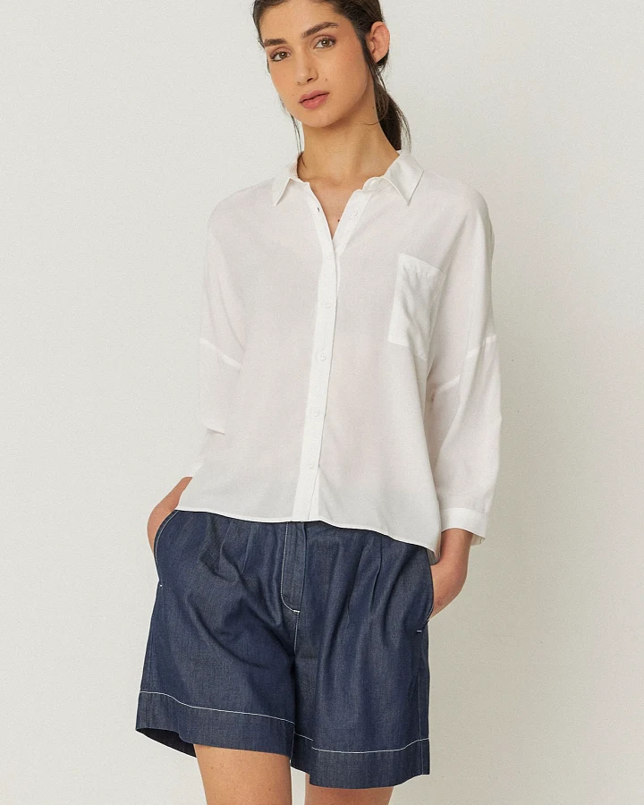 SKFK Damen vegan Shirt Morning White