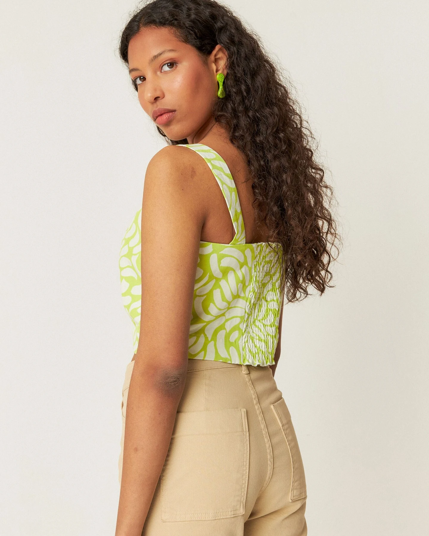SKFK Damen vegan Bluse Egia Gelb – Ansicht 2