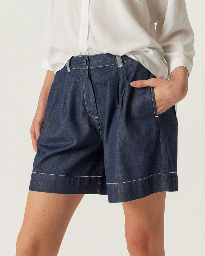 SKFK Damen vegan Shorts Naroa Blau