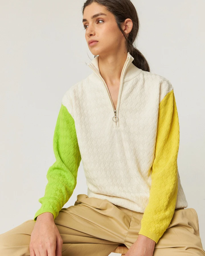 SKFK Damen vegan Pullover Edurte Beige