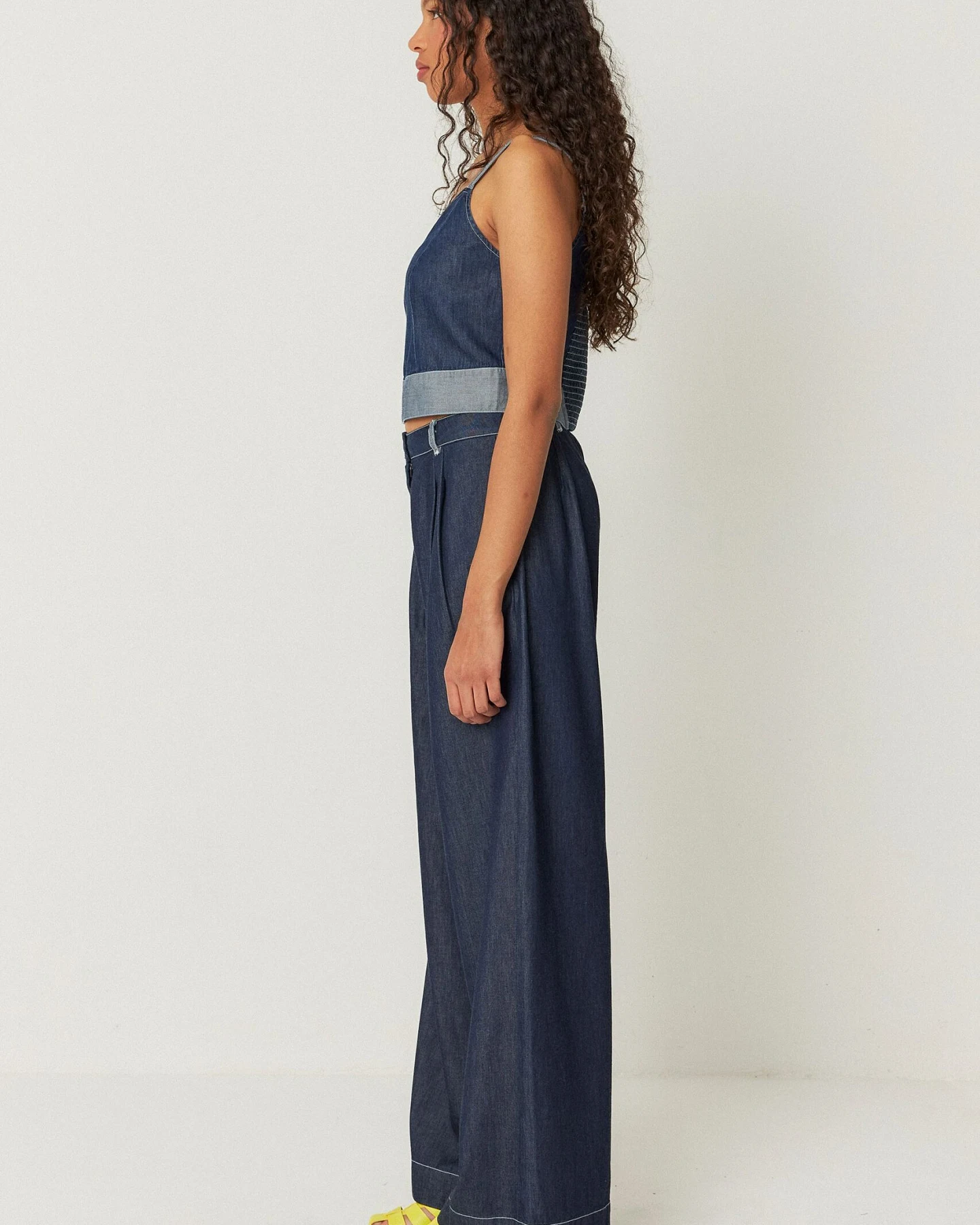SKFK Damen vegan Hose Almike Blau – Ansicht 2