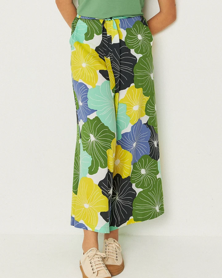 SKFK Damen vegan Hose Dona Mehrfarbig Grün/Blau