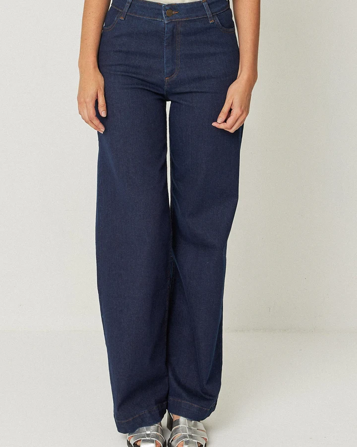 SKFK Damen vegan Hose Amata Blau