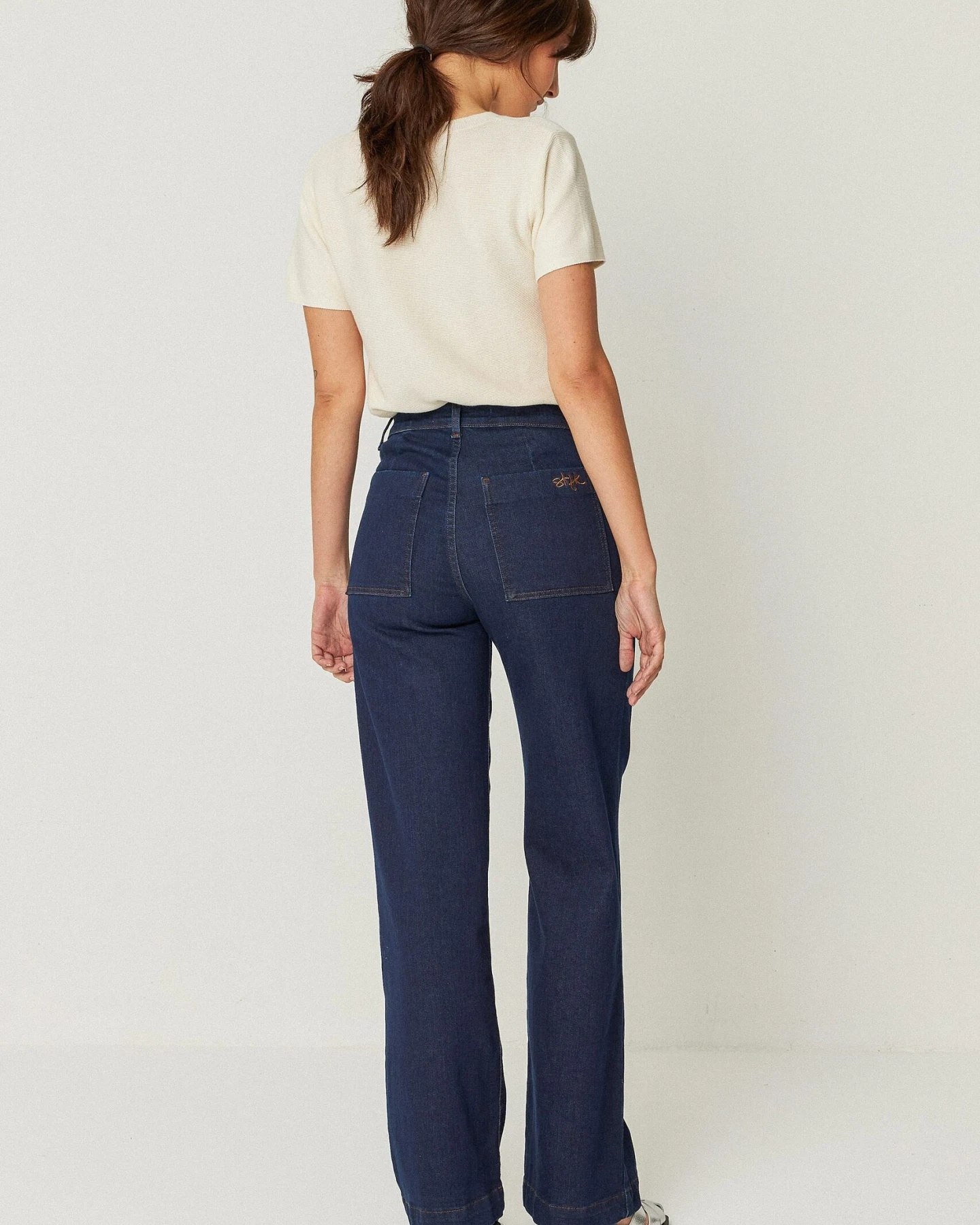 SKFK Damen vegan Hose Amata Blau – Ansicht 2