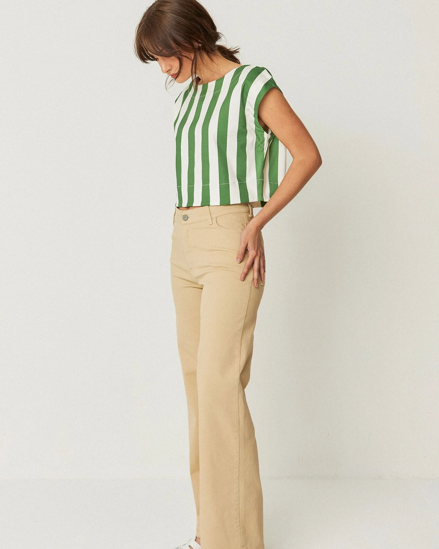 SKFK Damen vegan Hose Ainhize Beige – Ansicht 2