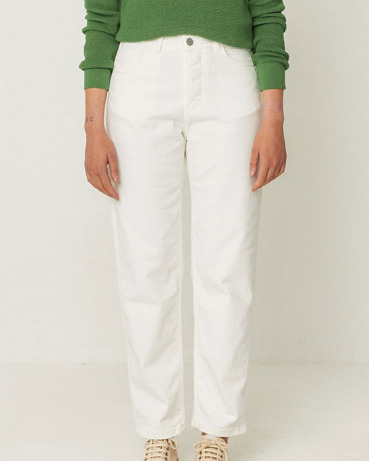 SKFK Damen vegan Hose Ania White