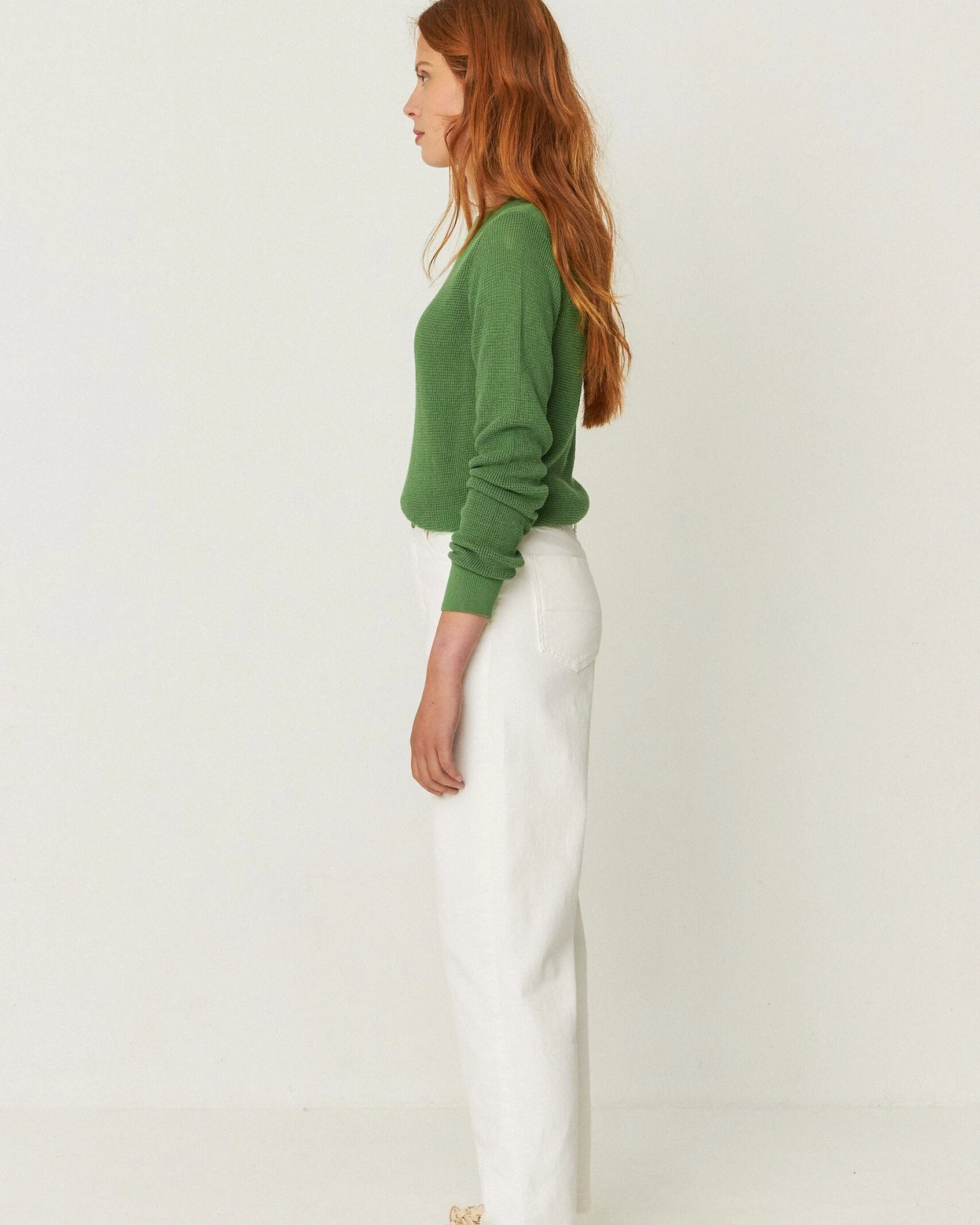 SKFK Damen vegan Hose Ania White – Ansicht 2