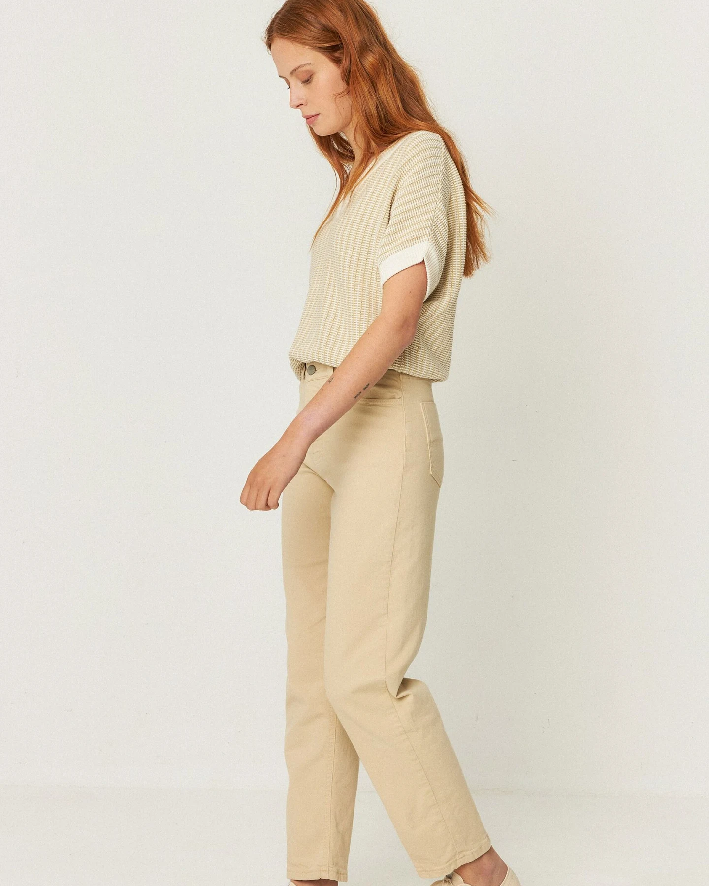 SKFK Damen vegan Hose Ania Beige – Ansicht 2