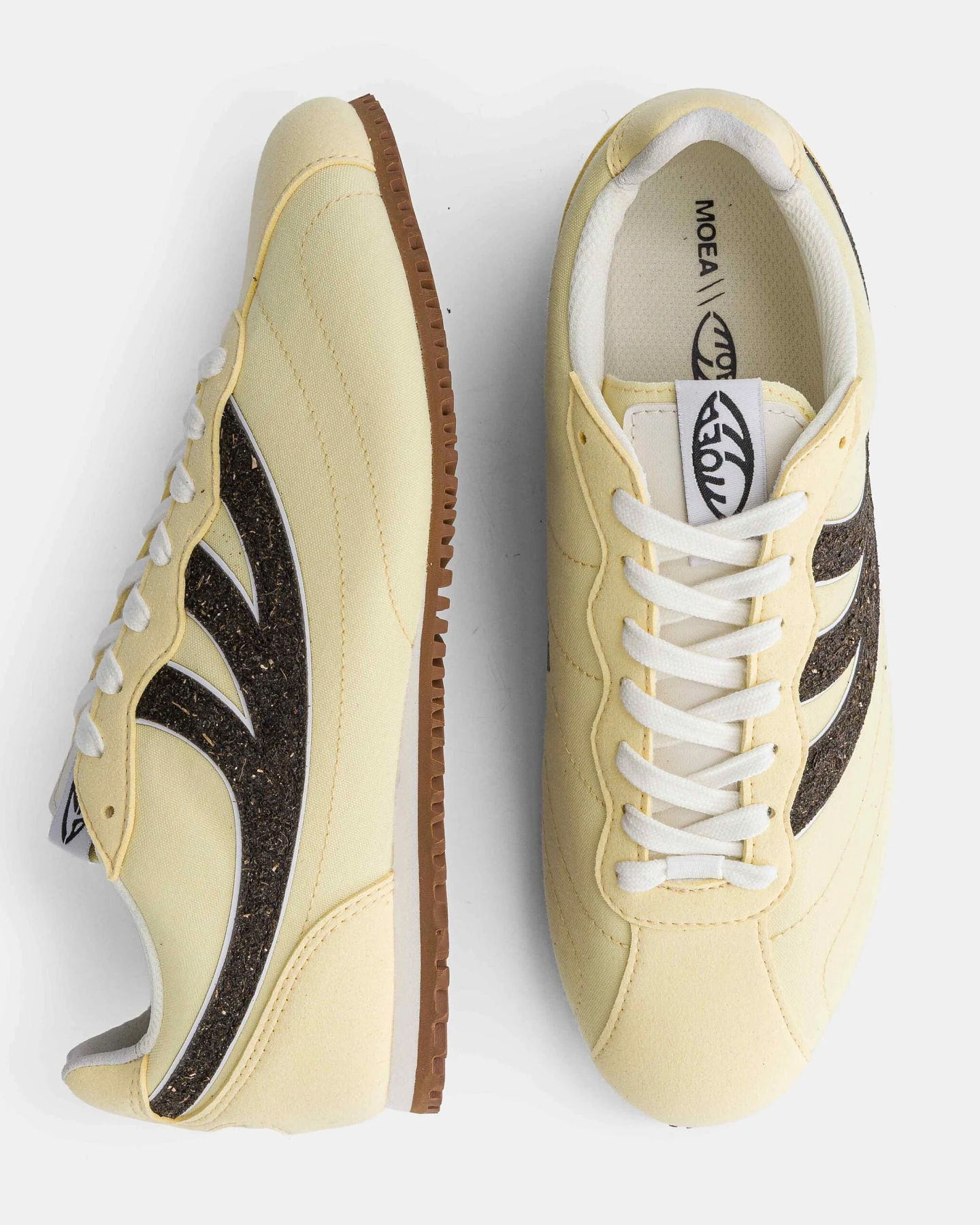 MoEa Herren vegan Sneaker Rise Yellow & Black Seaweed – Ansicht 2