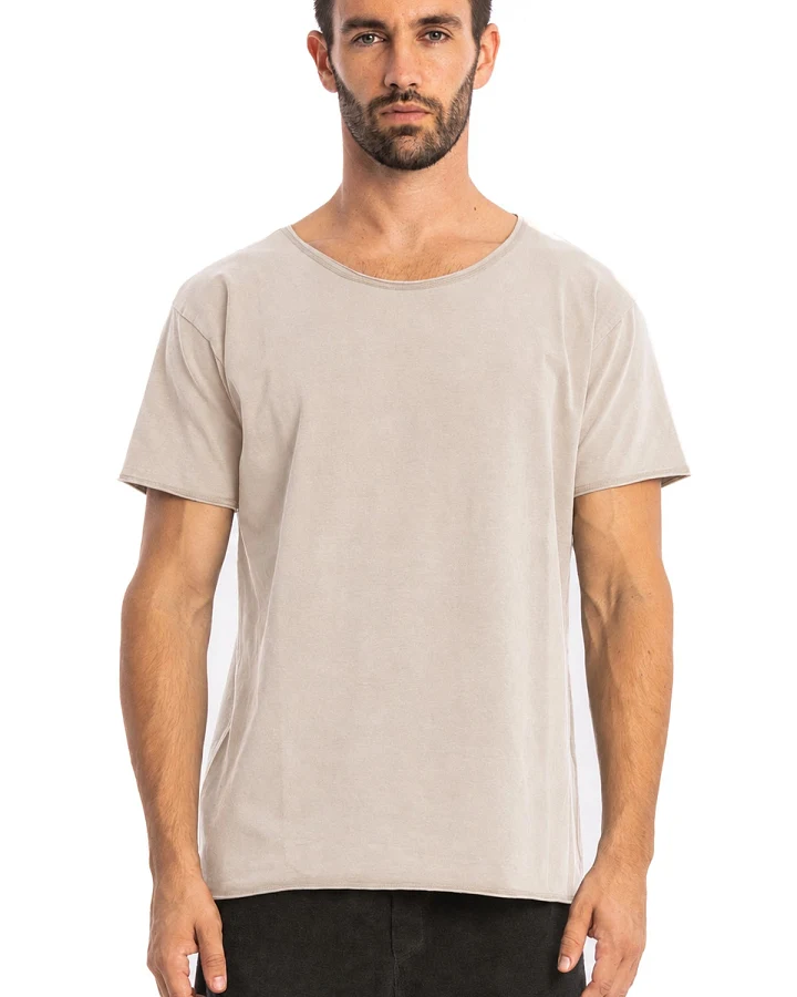 RAVENS VIEW IBIZA Herren vegan T-Shirt Cut Ash Stone