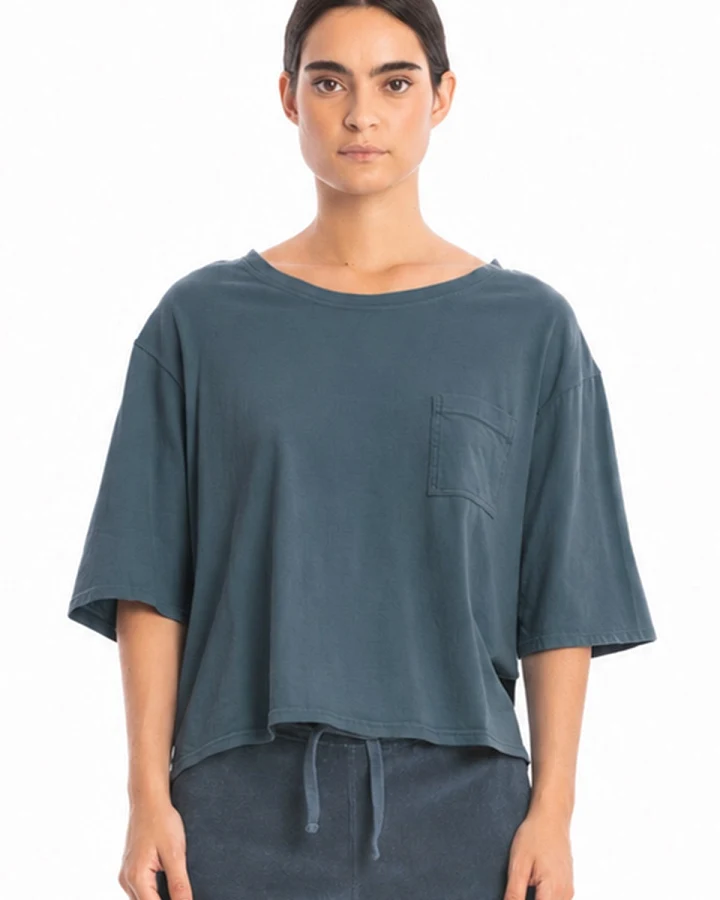 RAVENS VIEW IBIZA Damen vegan Top Riviera Ocean Blue